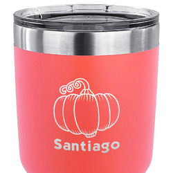 Pumpkins 30 oz Stainless Steel Tumbler - Coral - Single Sided (Personalized)