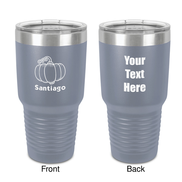 Custom Pumpkins 30 oz Stainless Steel Tumbler - Grey - Double-Sided (Personalized)