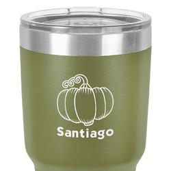 Pumpkins 30 oz Stainless Steel Tumbler - Olive - Double-Sided (Personalized)