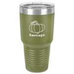 Pumpkins 30 oz Stainless Steel Tumbler - Olive - Single-Sided (Personalized)