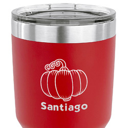 Pumpkins 30 oz Stainless Steel Tumbler - Red - Single Sided (Personalized)