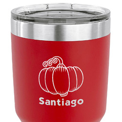 Pumpkins 30 oz Stainless Steel Tumbler - Red - Single Sided (Personalized)