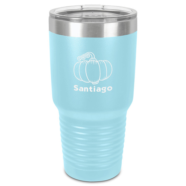 Custom Pumpkins 30 oz Stainless Steel Tumbler - Teal - Single-Sided (Personalized)