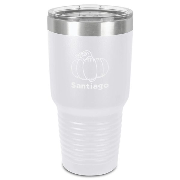 Custom Pumpkins 30 oz Stainless Steel Tumbler - White - Single-Sided (Personalized)