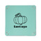 Pumpkins 6" x 6" Teal Leatherette Snap Up Tray - APPROVAL