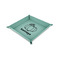 Pumpkins 6" x 6" Teal Leatherette Snap Up Tray -  MAIN