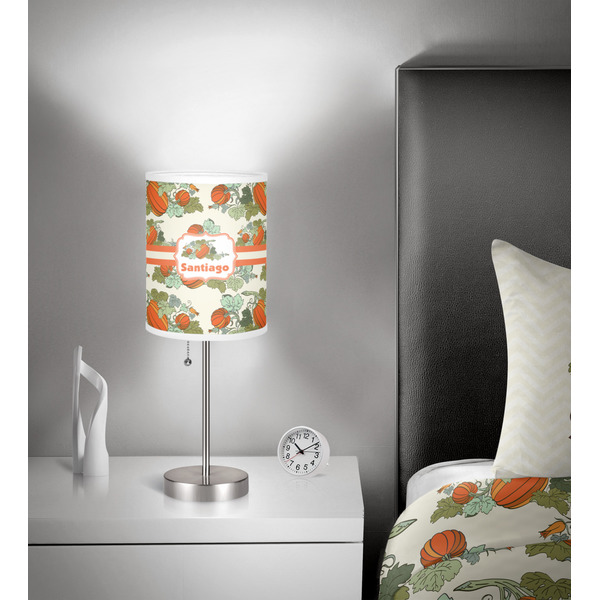 Pumpkins 7 inch drum lamp shade - in room
