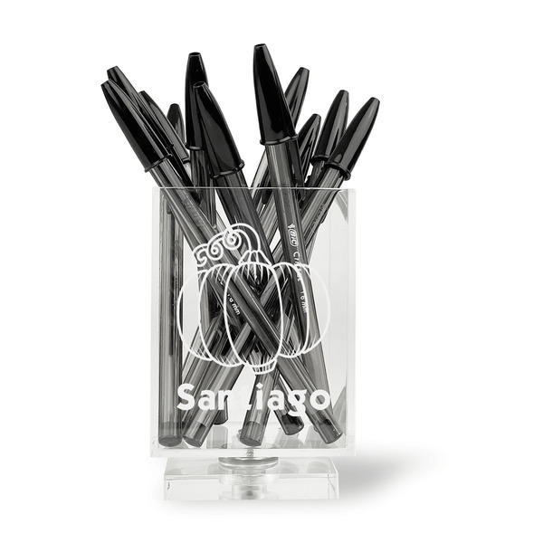 Pumpkins Acrylic Pencil Holder - FRONT