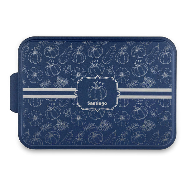 Custom Pumpkins Aluminum Baking Pan with Navy Lid (Personalized)
