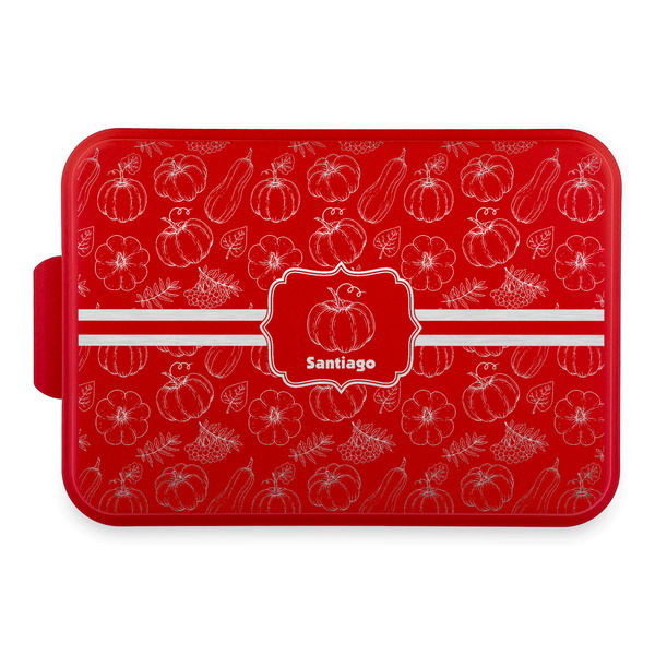 Custom Pumpkins Aluminum Baking Pan with Red Lid (Personalized)