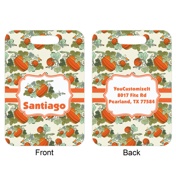 Pumpkins Aluminum Luggage Tag (Front + Back)