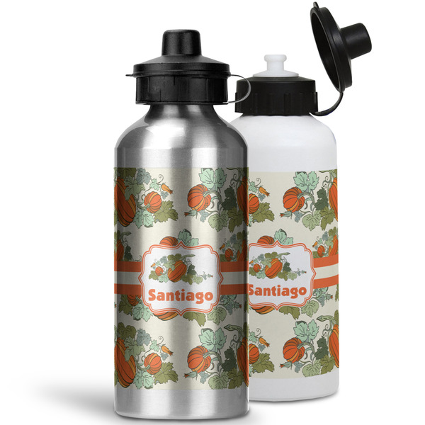 Pumpkins Aluminum Water Bottles - MAIN (white &silver)