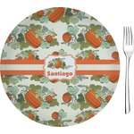 Pumpkins Glass Appetizer / Dessert Plate 8" (Personalized)