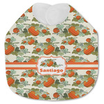 Pumpkins Jersey Knit Baby Bib w/ Name or Text