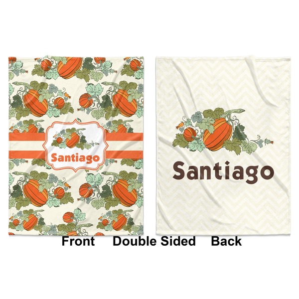 Pumpkins Baby Blanket (Double Sided - Printed Front and Back)