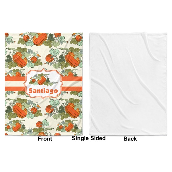Pumpkins Baby Blanket (Single Side - Printed Front, White Back)