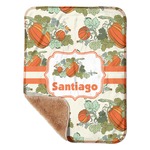 Pumpkins Sherpa Baby Blanket - 30" x 40" w/ Name or Text