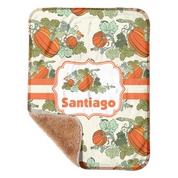 Pumpkins Sherpa Baby Blanket - 30" x 40" w/ Name or Text