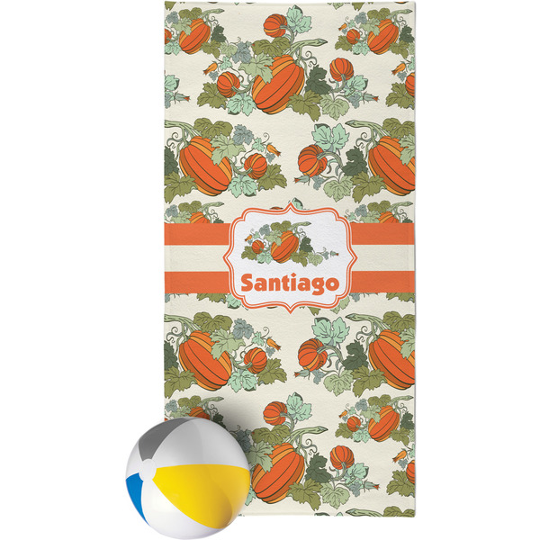 Custom Pumpkins Beach Towel (Personalized)