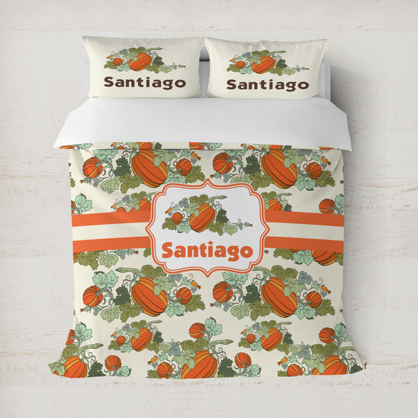 Custom Pumpkins Duvet Cover Set - Full / Queen (Personalized)