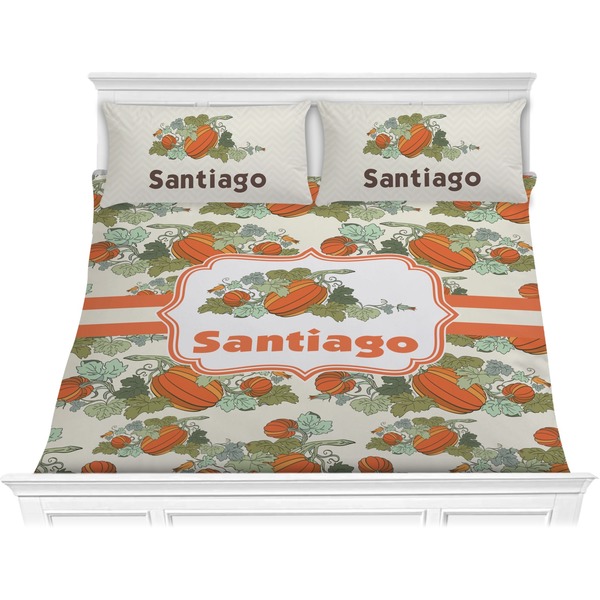 Custom Pumpkins Comforter Set - King (Personalized)