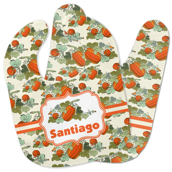 Custom Pumpkins Baby Bib w/ Name or Text