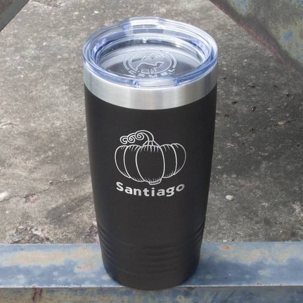 Pumpkins Black Polar Camel Tumbler - 20oz - Angled