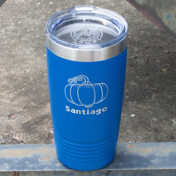 Pumpkins Blue Polar Camel Tumbler - 20oz - Angled