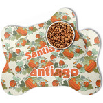 Pumpkins Bone Shaped Dog Food Mat (Personalized)