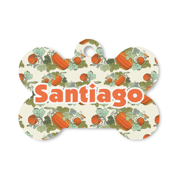 Custom Pumpkins Bone Shaped Dog ID Tag - Small (Personalized)
