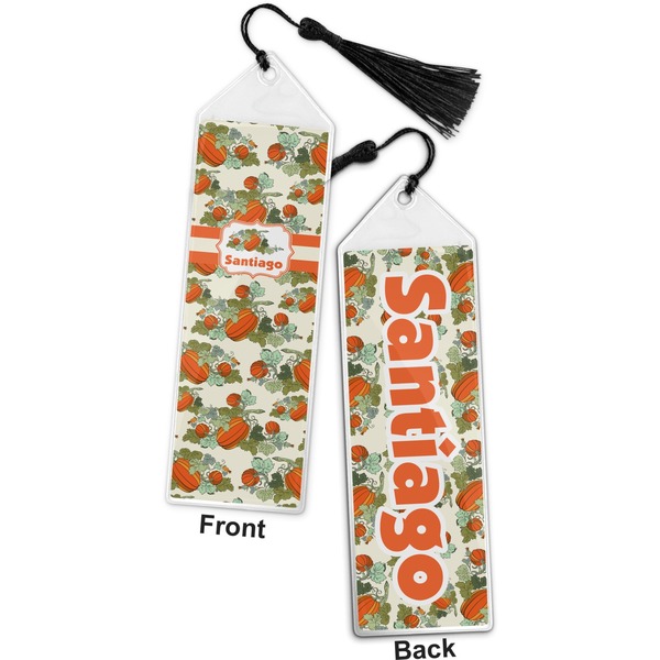 Pumpkins Bookmark with tassel - Front and Back