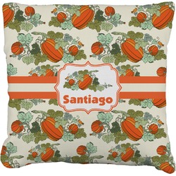 Pumpkins Faux-Linen Throw Pillow 26" (Personalized)