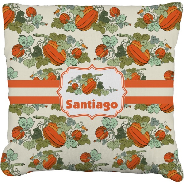 Custom Pumpkins Faux-Linen Throw Pillow 26" (Personalized)
