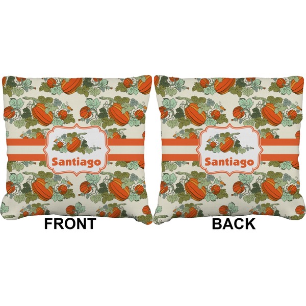 Pumpkins Burlap Pillow Approval