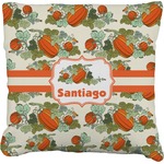 Pumpkins Faux-Linen Throw Pillow (Personalized)