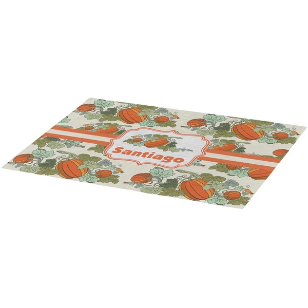 Pumpkins Burlap Placemat (Angle View)
