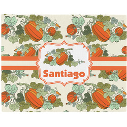 Pumpkins Woven Fabric Placemat - Twill w/ Name or Text