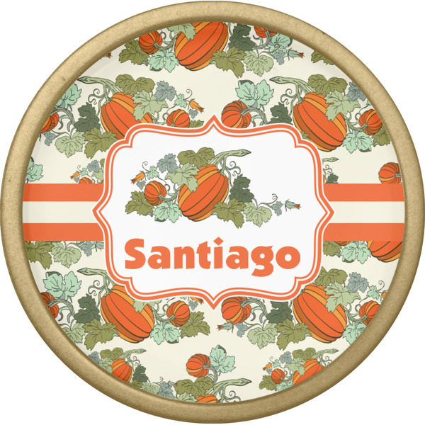 Pumpkins Cabinet Knob - Gold - Front