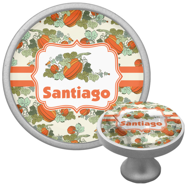 Custom Pumpkins Cabinet Knob (Silver) (Personalized)