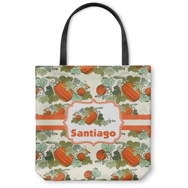 Custom Pumpkins Canvas Tote Bag - Large - 18"x18" (Personalized)