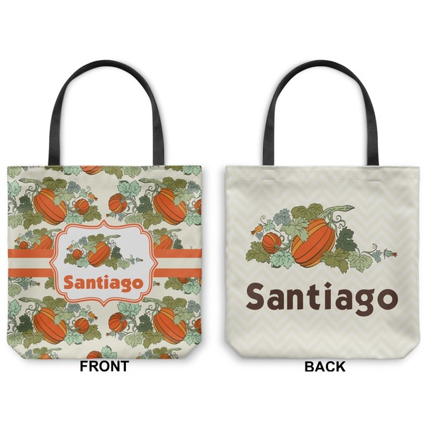 Pumpkins Canvas Tote - Front and Back