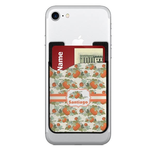 Custom Pumpkins 2-in-1 Cell Phone Credit Card Holder & Screen Cleaner (Personalized)