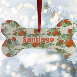Pumpkins Ceramic Dog Ornament w/ Name or Text