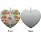 Pumpkins Ceramic Flat Ornament - Heart Front & Back (APPROVAL)
