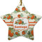 Pumpkins Star Ceramic Ornament w/ Name or Text