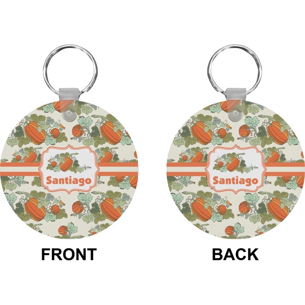 Pumpkins Circle Keychain (Front + Back)
