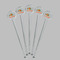 Pumpkins Clear Plastic 7" Stir Stick - Round - Fan View