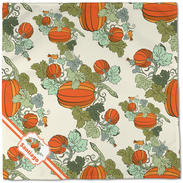Pumpkins Cloth Napkins - Personalized Dinner (Full Open)
