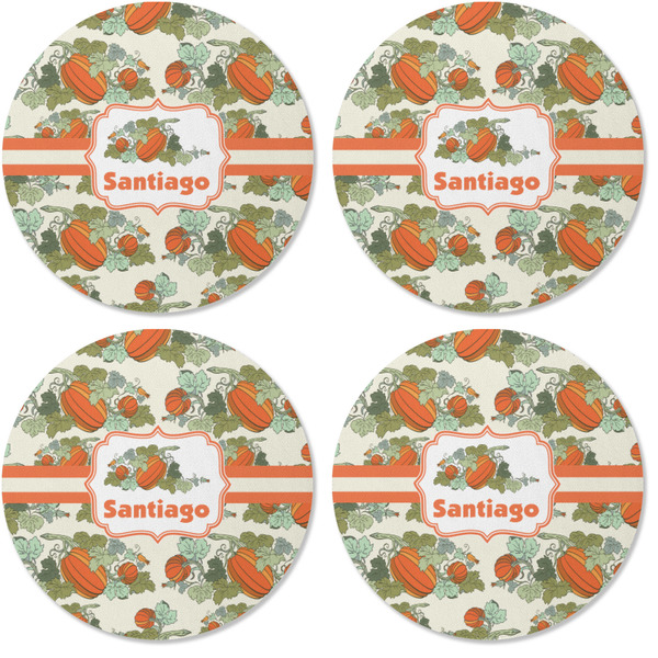Pumpkins Coaster Round Rubber Back - Apvl