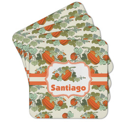 Pumpkins Cork Coaster - Set of 4 w/ Name or Text